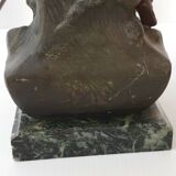 Pair of fisherman lamps art deco 1940 1940 vintage in metal & marble 30s 4