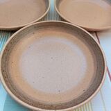 3 deep stoneware plates Sarreguemines Ardèche