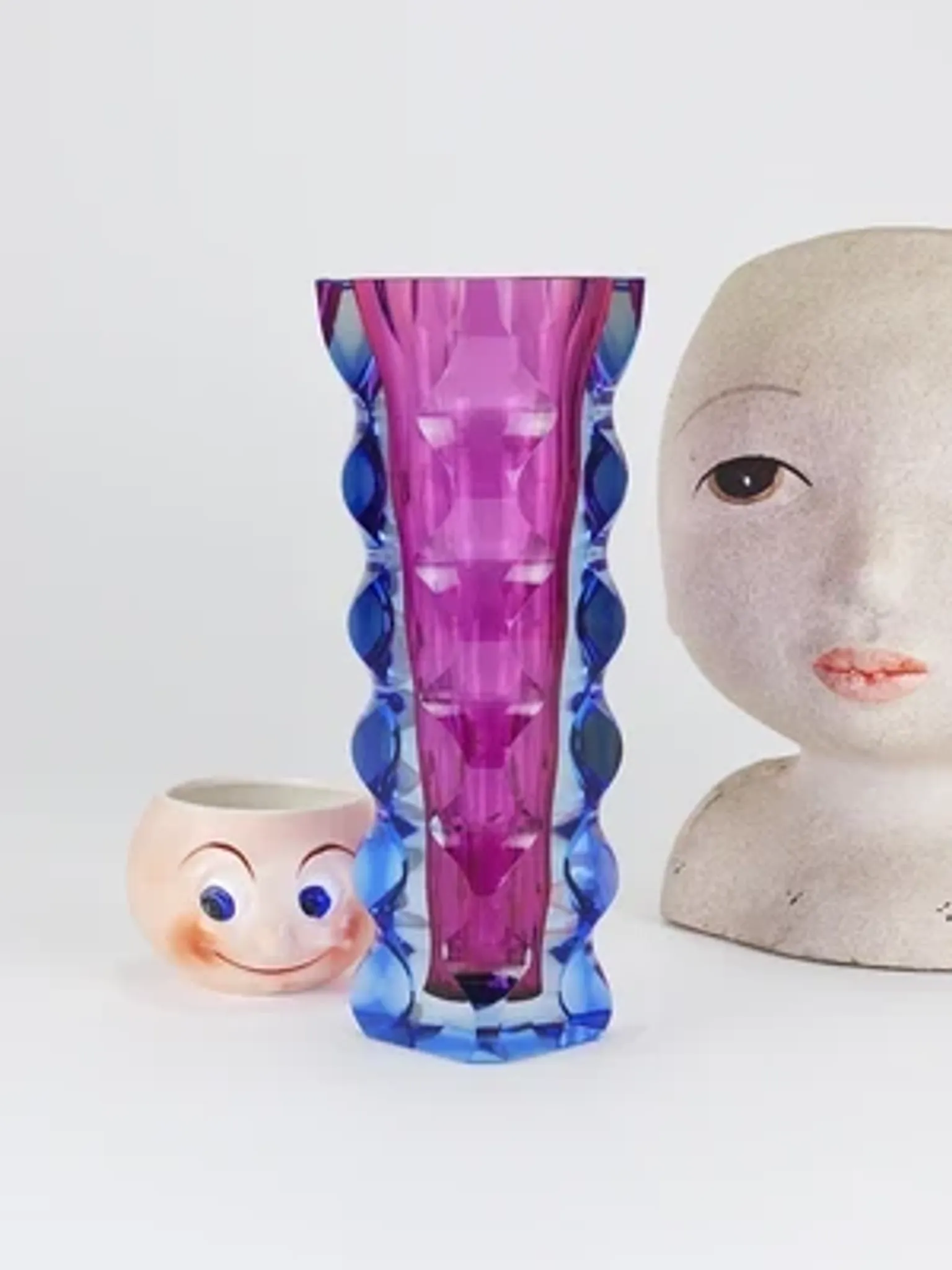 Oldrich Lipsky art glass studio vase, Atelier Exbor, Czechoslovakia, 1960s