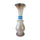 Vase soliflor du 19ème siècle en opaline blanche et bleue