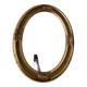 Grand miroir oval en stuc doré vintage