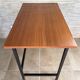 1960s modernist desk in wood and black metal, model CM172 by Paulin for Thonet.