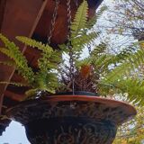 Hanging planter in glazed terracotta late nineteenth
