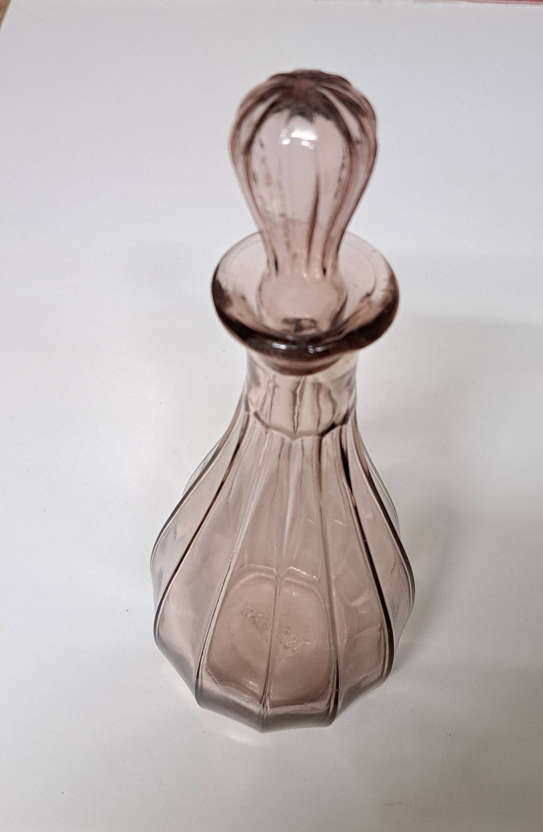 Large Art Deco Toilette Bottle – Rosaline Glass – Portieux (Registered)