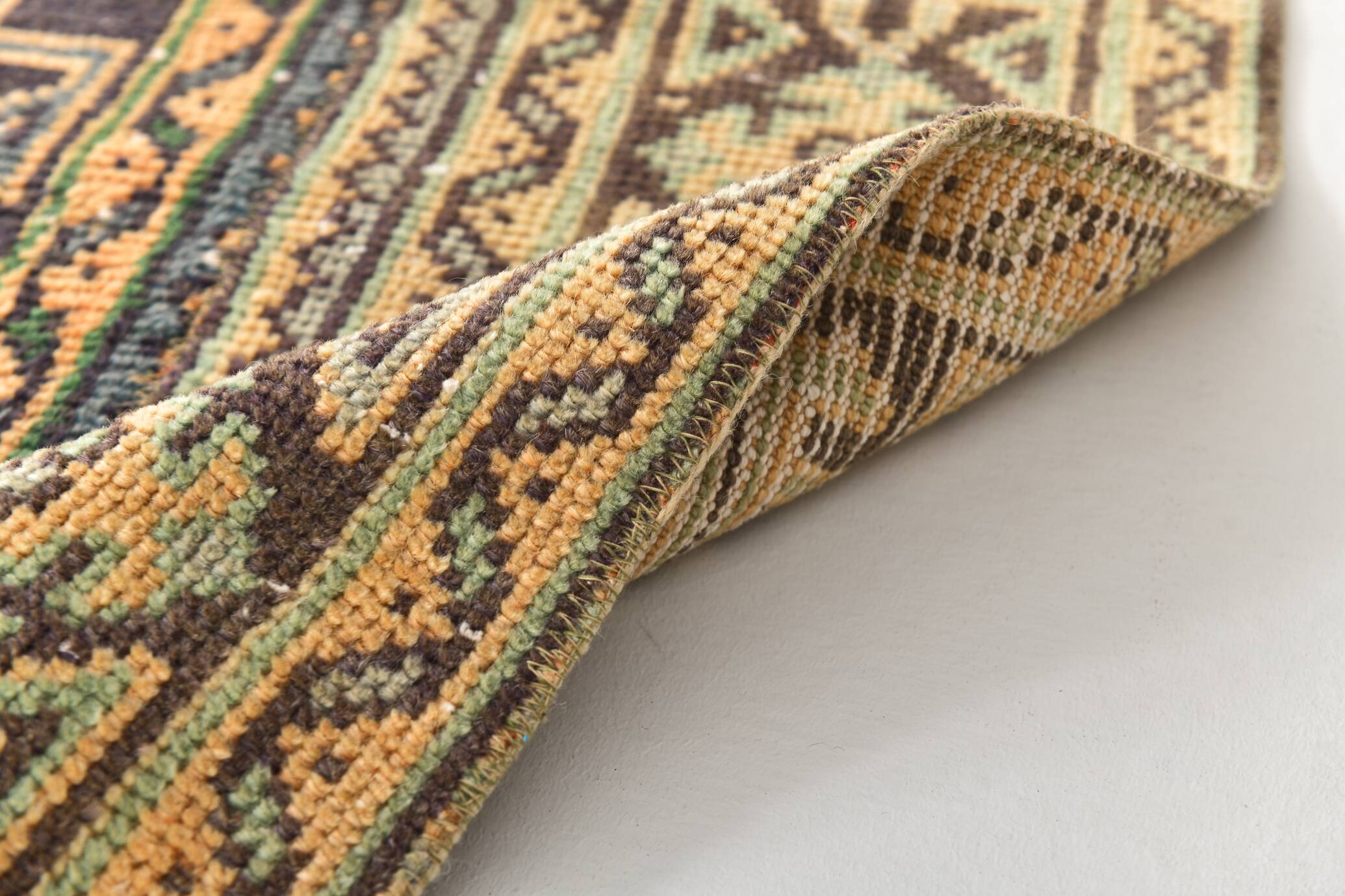 3x10 Rug For Kitchen Navy Blue Turkish Runner Rug, 82x303Cm SKU 24963