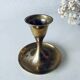 Golden brass candle holder