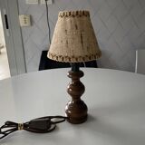 Wooden bedside lamp