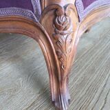 Set of 2 armchairs and 1 bench Louis XV-style