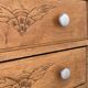 Art deco chest of drawers raw wood and khaki