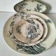Set of 4 ancient iron lands – naturalistic decorations – around 1890-1910