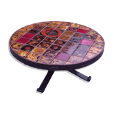 Table basse design Jean Gregorieff pour Roche Bobois céramique et métal