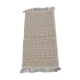 White and brown bed down carpet 122x62cm