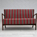 Canapé 2 places danois des années 1960 par Fritz Hansen, laine d'ameublement.