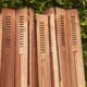 Volets anciens persiennes en parties hautes panneaux pliants bois massif