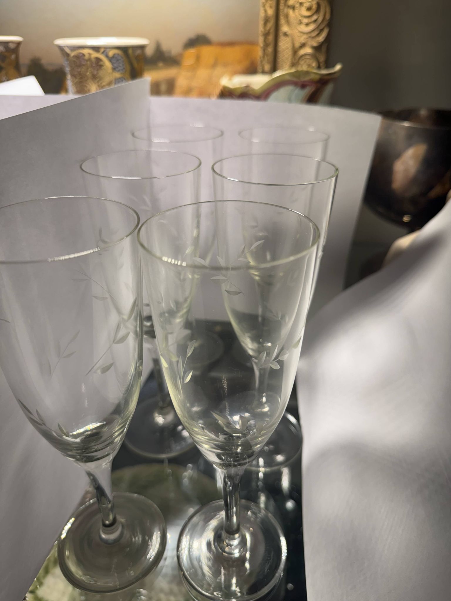12 crystal cups