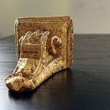 Small console in gilded plaster
