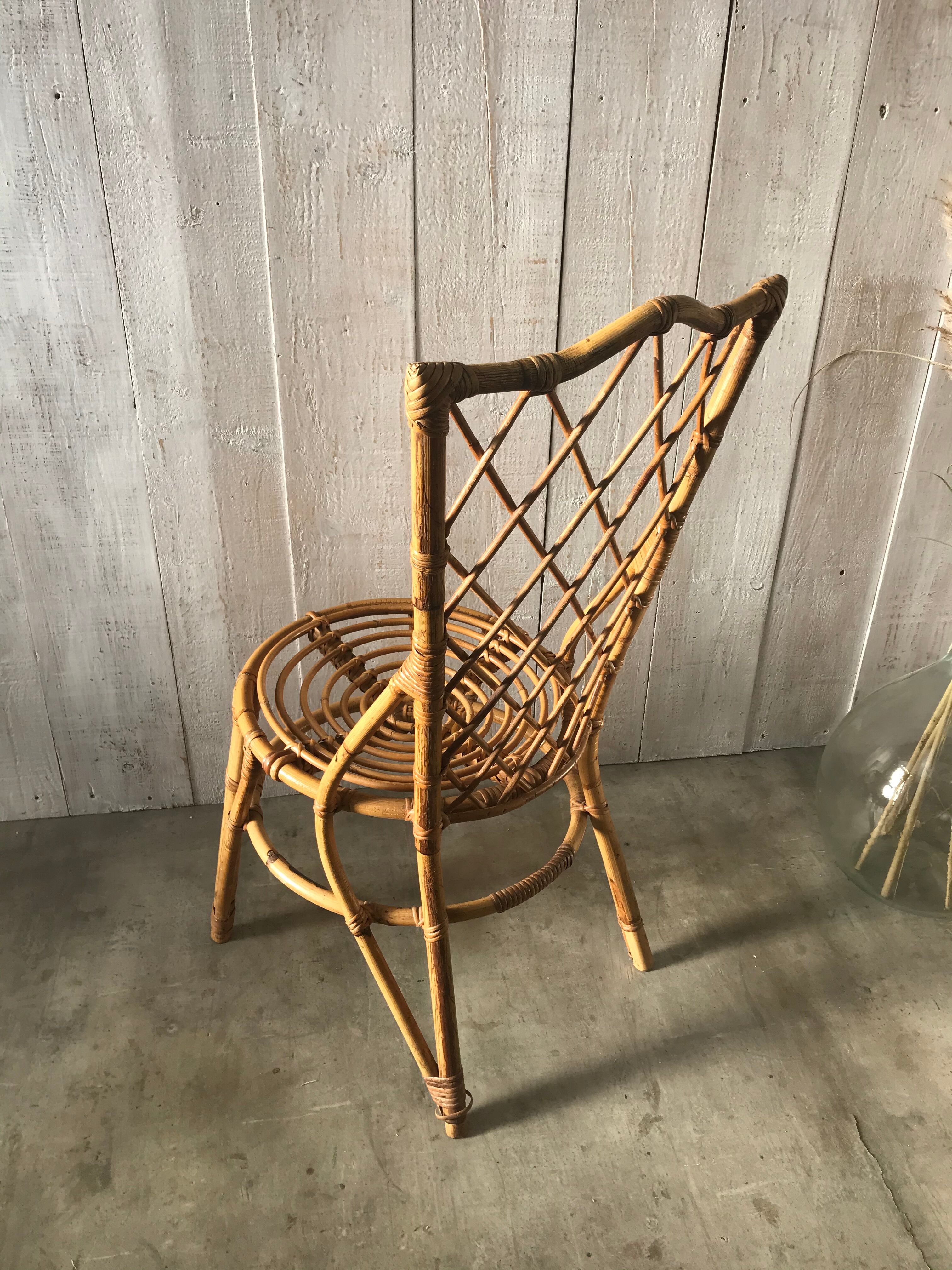 Louis Sognot rattan chair