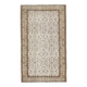 Vintage Turkish Oushak Handmade Wool Cotton White Area Rug 119x202