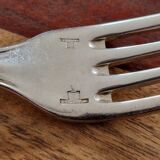 Christofle Set of 3 Spatours model table forks in silver metal