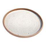 6 flat stoneware plates Roger Jacques Saint Amand