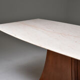 Italian Art Deco Dining Table with Marble Top Japan Inspired - 1940's
