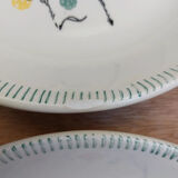 4 assiettes creuses céramique ancienne
