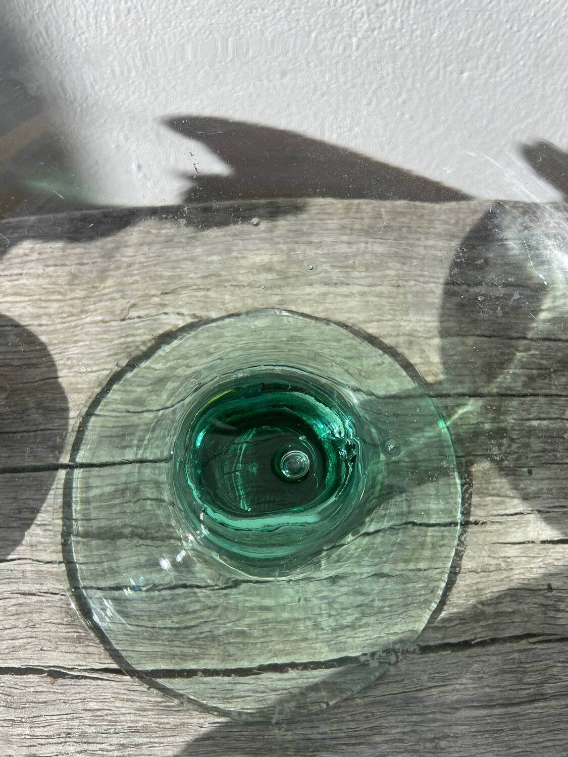 Coupe sur pied en verre soufflé