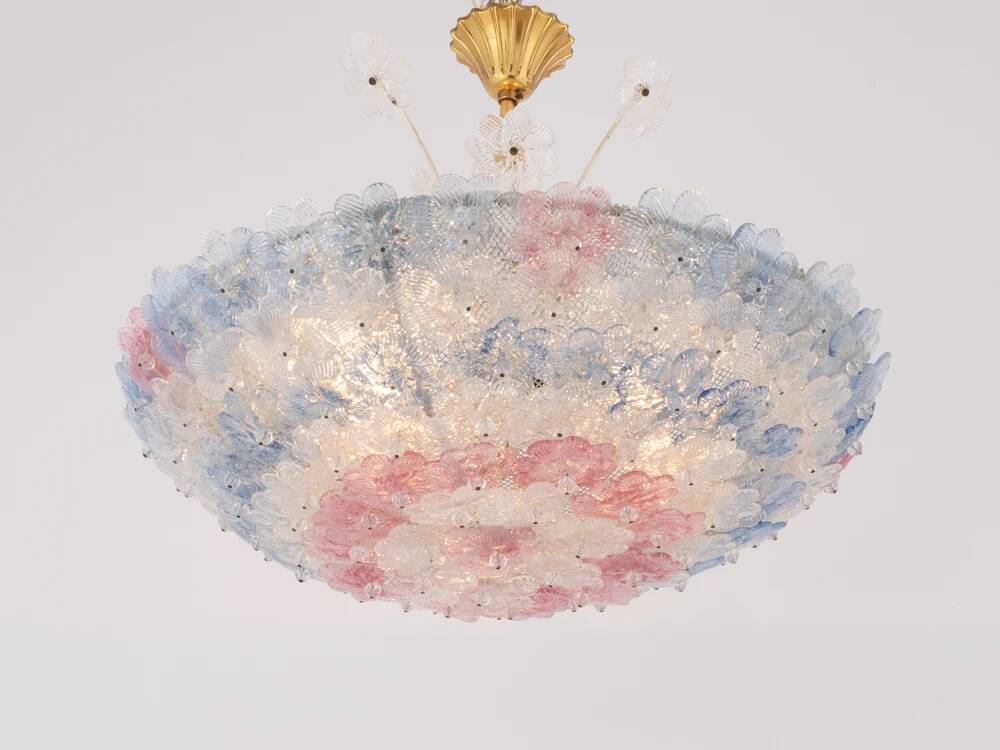 Murano glass floral Barovier & Toso flower chandelier