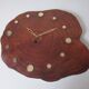 Horloge murale bois et laiton vintage à clef clée