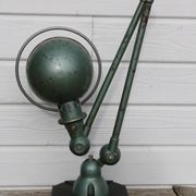 JIELDE 2-arm green lamp, 1960s square foot