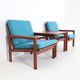 Ensemble de 2 fauteuils en teck "Capella" restaurés d'Illum Wikkelsø / Niels Eilersen.