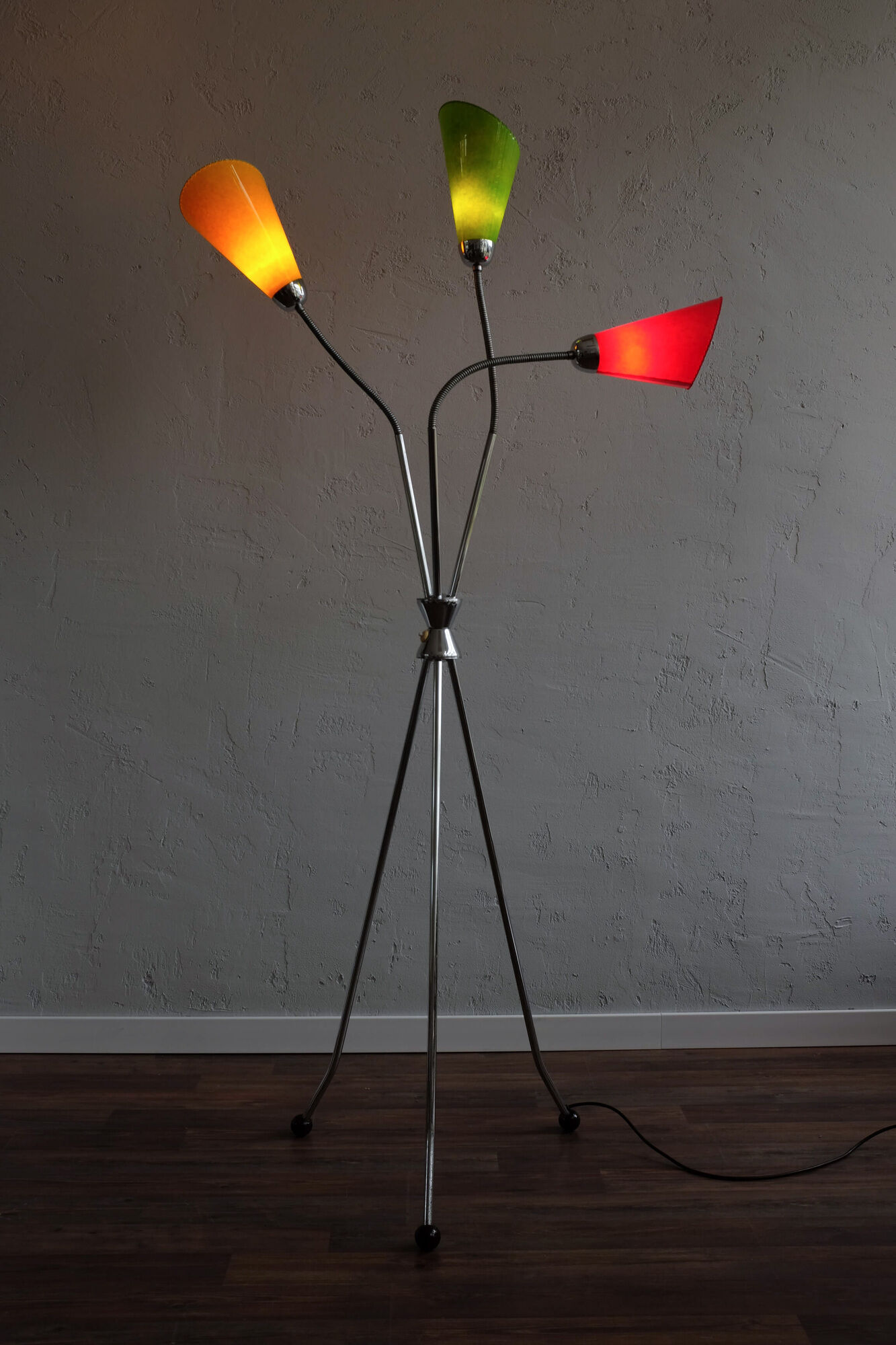 Vintage "Goosenecks" Floor Lamp by Lidokov Boskovice, 1960s