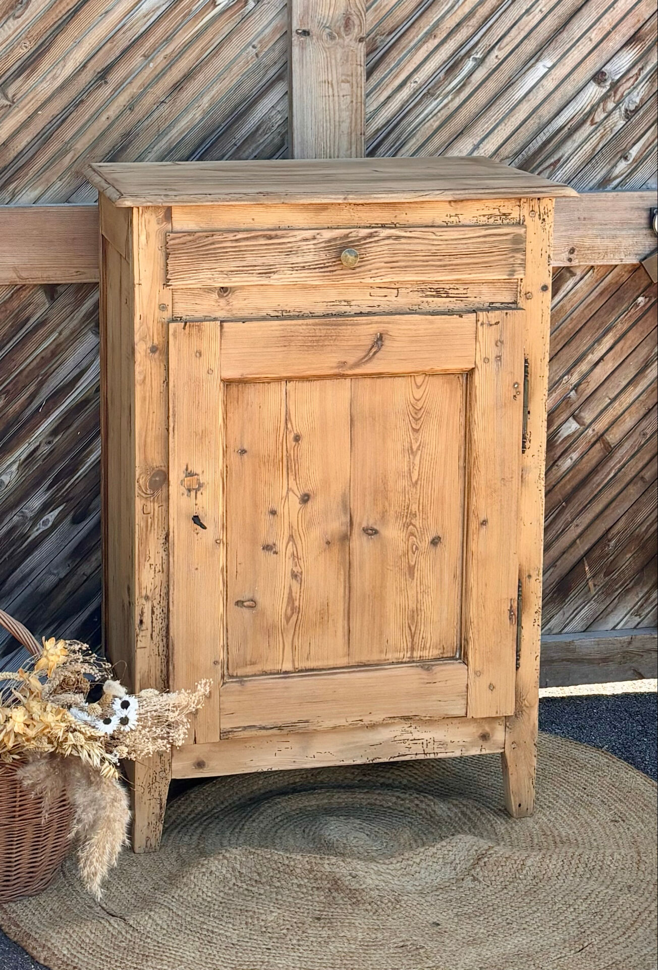 Antique solid wood confiturer - buffet with 1 door