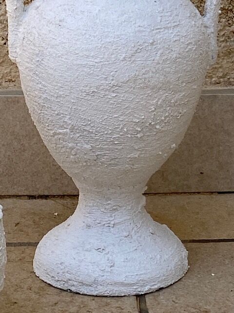 Trio of white vases