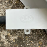 Pair of white and opaline metal wall lights