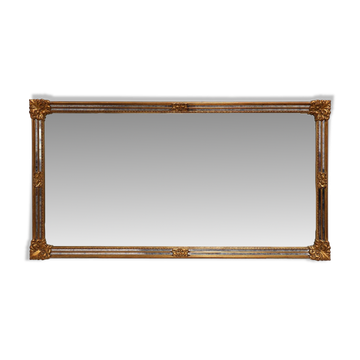 Grand miroir rectangulaire doré Deknudt du XXe siècle de style baroque, Belgique