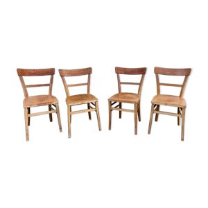 Série de 4 chaises bistrots