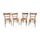 Series of 4 vintage wooden bistro chairs
