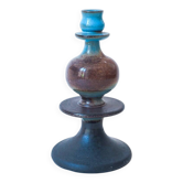 Vintage Vallauris candle holder signed Ferraro in glazed ceramic.