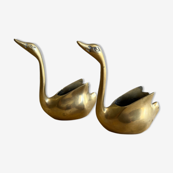 Brass swans