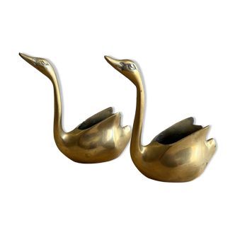 Brass swans