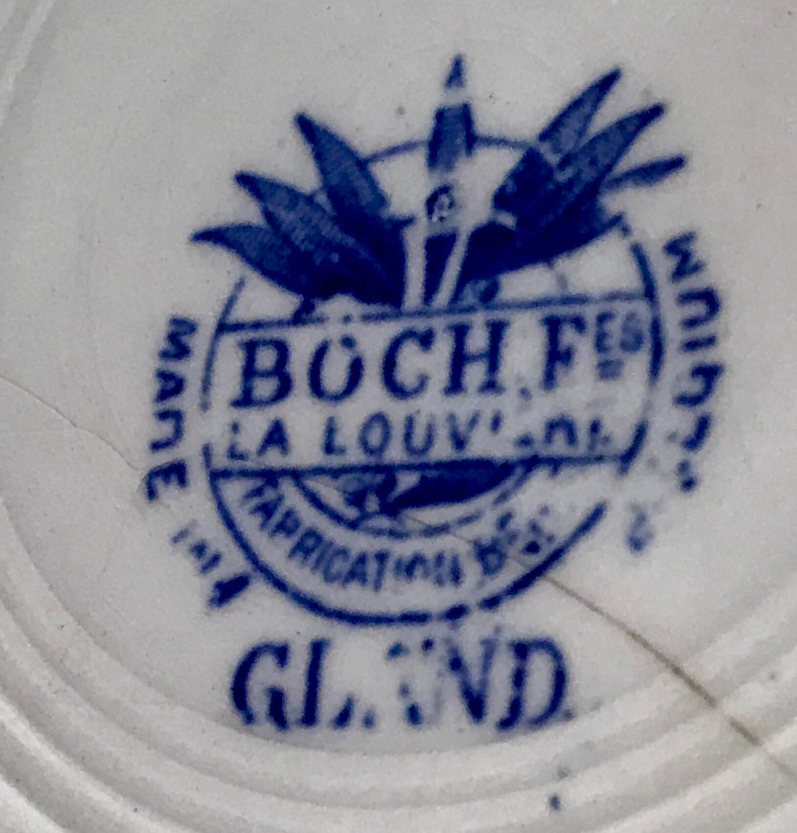 Old ceramic jug Boch Frères