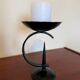 Brutalist wrought iron candle holder from the 60s