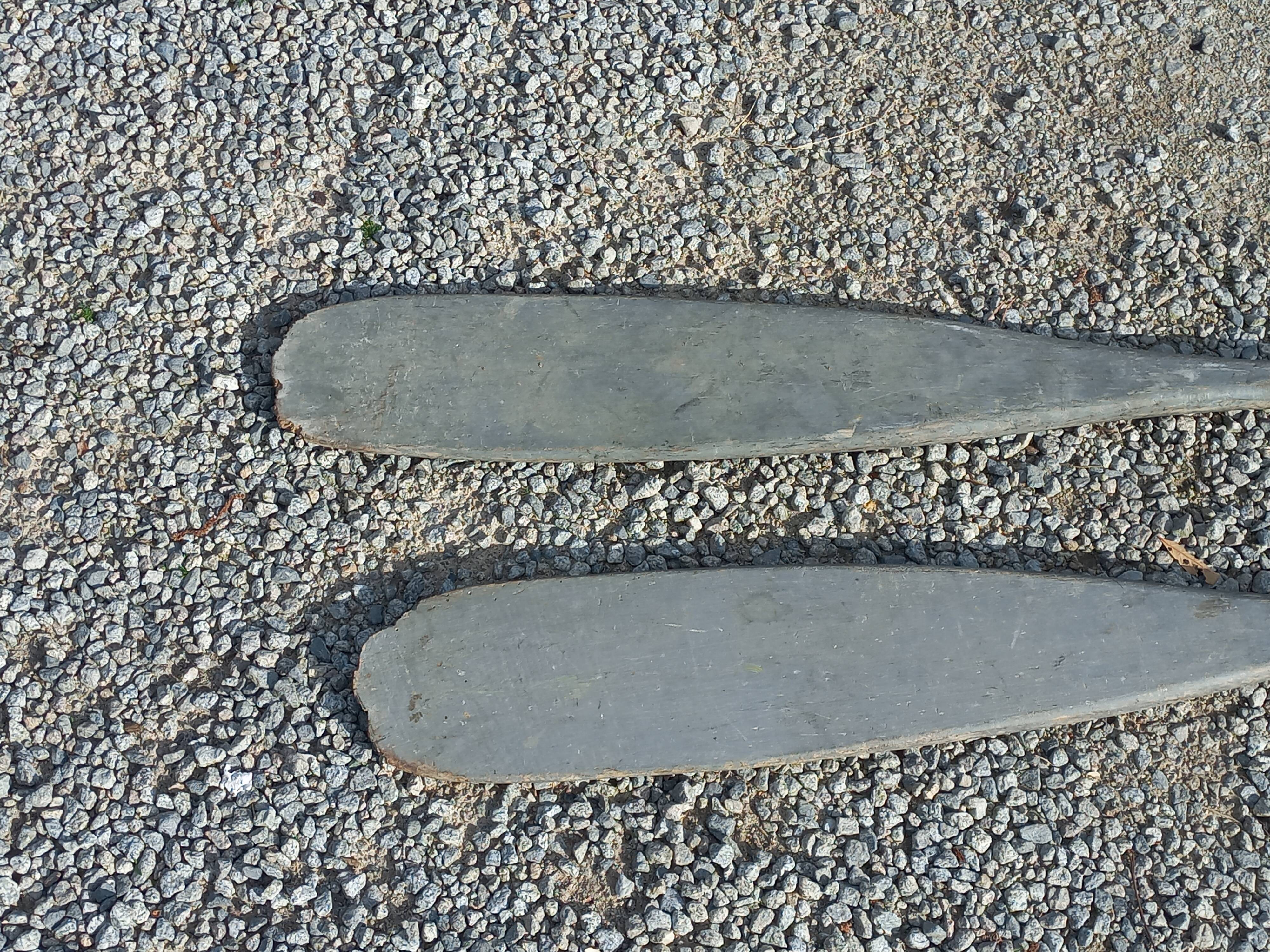 Old pair of boat oars