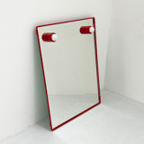 Mirror with red metal bulbs, 1970