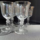 Baccarat – glasses size n°2 - art nouveau - blown plain crystal - service vence