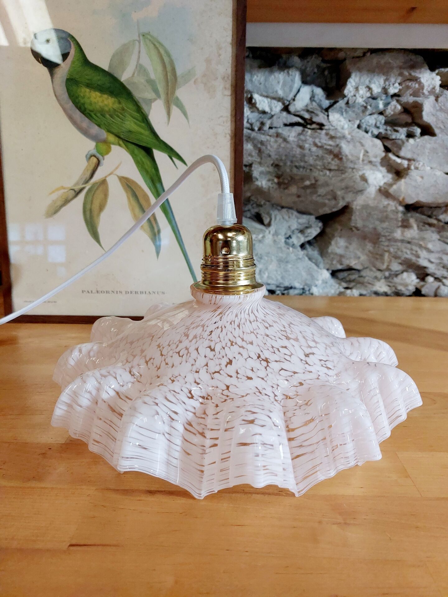 Clichy pink glass pendant