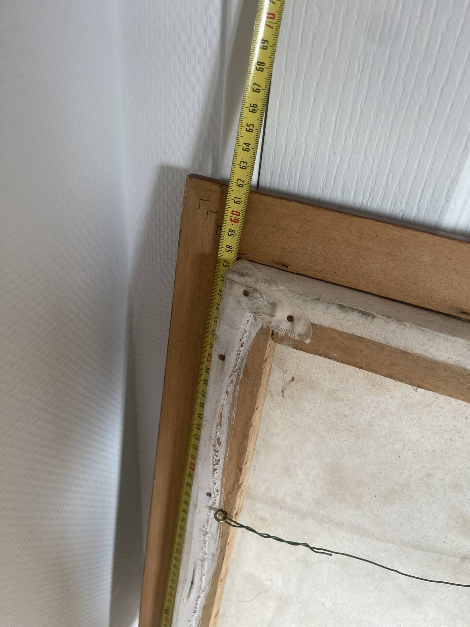 Old Oil Painting Canvas Manor Castle Holiday Home 87x62cm