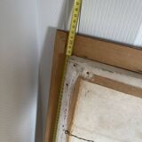 Old Oil Painting Canvas Manor Castle Holiday Home 87x62cm