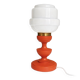 Vintage orange opaline lamp – 1970s – Space Age style